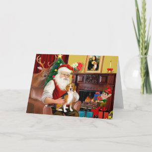 Santa's Beagle (#7) Feestdagen Kaart