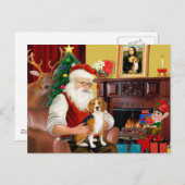 Santa's Beagle (#7) Feestdagenkaart (Voorkant / Achterkant)