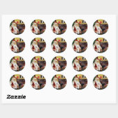 Santa's Bichon Frise #2 Ronde Sticker (Vel)