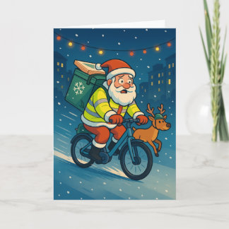 Santa's bijbaan: modus voedselbezorging feestdagen kaart