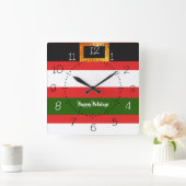 Santa's broek ontwerp Kerstmis seizoen Vierkante Klok (Huis)