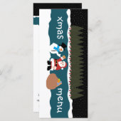 Santa's cadeau aan Snowman Menu (Voorkant / Achterkant)