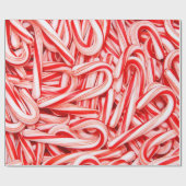 Santas Candy Cane Kerstbehandelingen Cadeaupapier (Vlak)