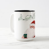 Santa's Cheer Two-Tone Coffee Mok (Voorkant links)