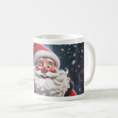 Santa's Cheerful Smile - Feestelijke kerst Mok (Voorkant rechts)