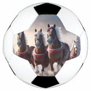 Santas Chevaux de Neige de Noël,