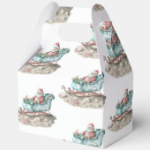 Santa's Chinoiserie Sleigh op het witte strand Bedankdoosjes (Achterkant)