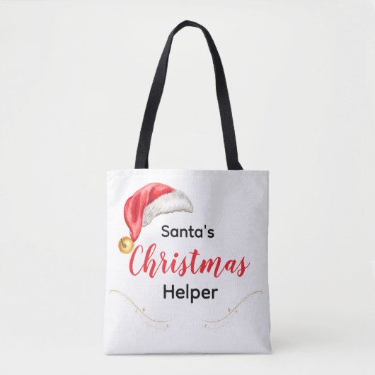 Santa's Christmas Helper Customizable Tote Bag (Devant)