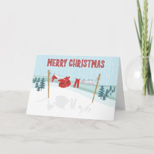 Santa's Clothesline Merry kerstKaart Kaart