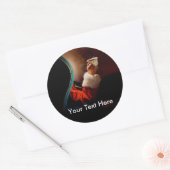 Santa's Coffee Break Ronde Sticker (Envelop)