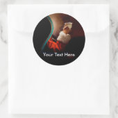 Santa's Coffee Break Ronde Sticker (Tas)