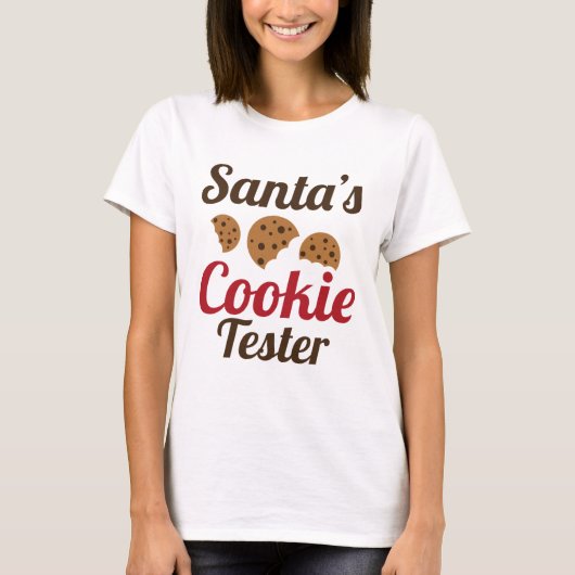 Santa's Cookie Tester T-shirt (Voorkant)