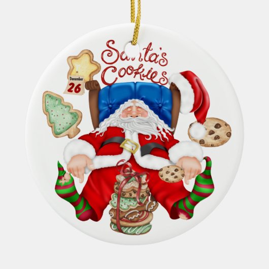 Santa's Cookies - SRF Keramisch Ornament (Voorkant)