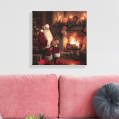 Santa's Cosy Nook Canvas Afdruk (Insitu (Woonkamer))