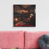 Santa's Cosy Nook Canvas Afdruk (Insitu (Woonkamer))