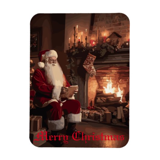 Santa's Cosy Nook Magneet (Verticaal)