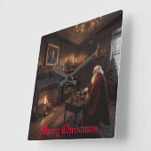Santa's Cosy Nook Vierkante Klok (Hoek)