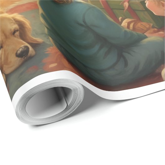 Santa's Cozy Visit - A Night of Wonder Cadeaupapier (Rol Hoek)