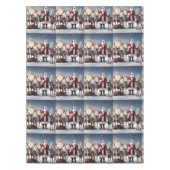 Santa's Crew: Father Christmas poseert rendieren Tafelkleed (Voorkant)