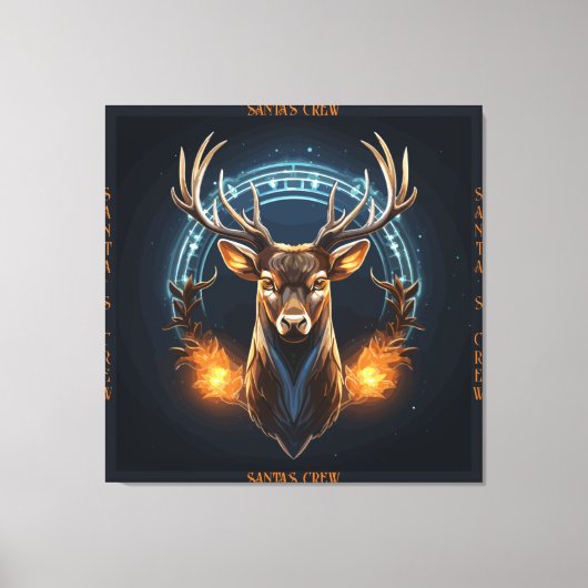 Santa's Crew Stretched Canvas Print (Voorkant)