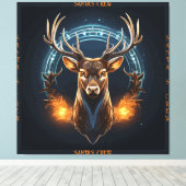 Santa's Crew Stretched Canvas Print (Insitu (Houten vloer))