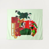 Santa's Dilemma Tapestry Wandkleed (Voorkant (horizontaal))