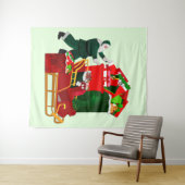 Santa's Dilemma Tapestry Wandkleed (In Situ (horizontaal))