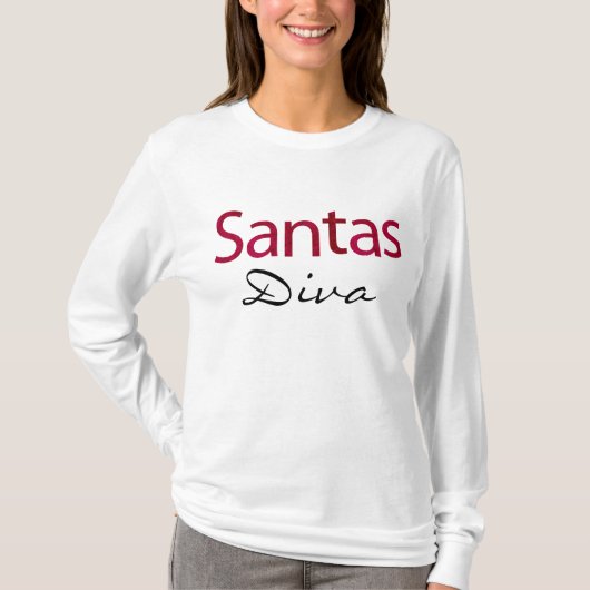 SANTAS DIVA LADIES T-SHIRT (Voorkant)