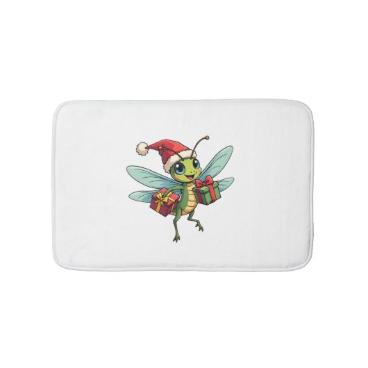Santa's Dragonfly Helper Badmat (Voorkant)