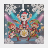 Santa's Drumming Rock Band Ornament (Voorkant)