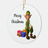 Santa's Elf Ornament Round (Links)