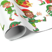 Santa's Elves Cadeaupapier (Rol Hoek)