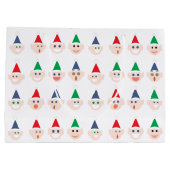 Santa's Elves Elf Gezichten Kerstmis Vakantie Fees Groot Cadeauzakje (Achterkant)