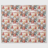 Santa's Elves Personalize Name Cute Christmas Cadeaupapier (Vlak)