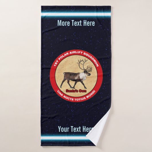 Santa's Ewn - 1e Polar Airlift Squadron Bad Handdoek (Badhanddoek)