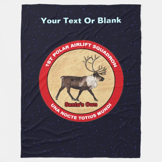 Santa's Ewn - 1e Polar Airlift Squadron Fleece Deken (Voorkant)