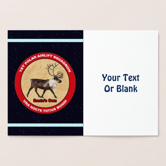 Santa's Ewn - 1e Polar Airlift Squadron Folie Kaarten (Binnen)