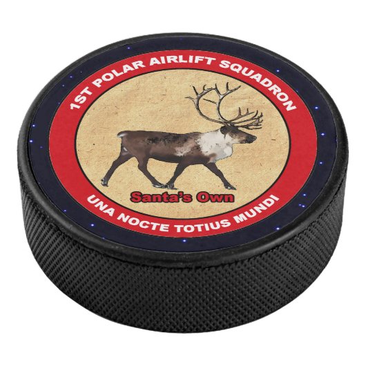 Santa's Ewn - 1e Polar Airlift Squadron Hockey Puck (3/4)