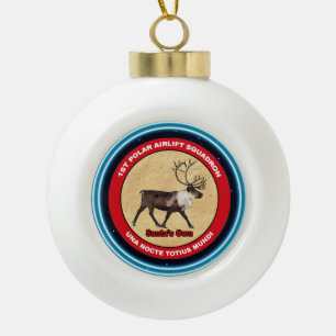 Santa's Ewn - 1e Polar Airlift Squadron Keramische Bal Ornament