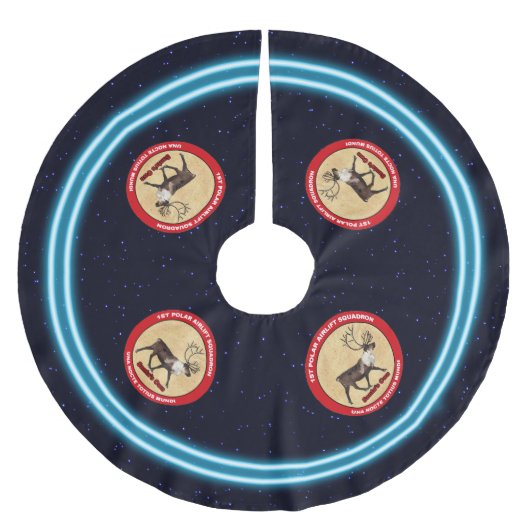 Santa's Ewn - 1e Polar Airlift Squadron Kerstboom Rok (Voorkant)