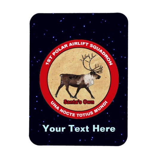 Santa's Ewn - 1e Polar Airlift Squadron Magneet (Verticaal)
