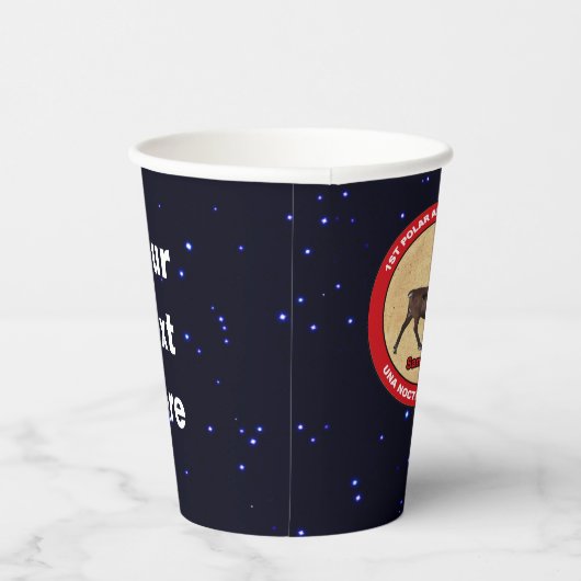 Santa's Ewn - 1e Polar Airlift Squadron Paper Cup Papieren Bekers (Rechts)