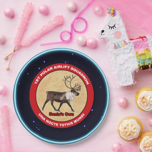 Santa's Ewn - 1e Polar Airlift Squadron Papieren Bordje (Feest)