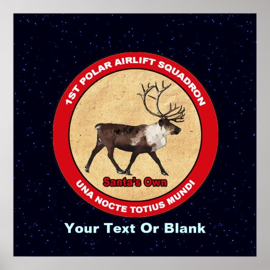 Santa's Ewn - 1e Polar Airlift Squadron Poster (Voorkant)