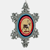 Santa's Ewn - 1e Polar Airlift Squadron Tin Sneeuwvlok Ornament (Links)