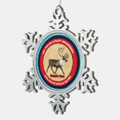 Santa's Ewn - 1e Polar Airlift Squadron Tin Sneeuwvlok Ornament (Rechts)