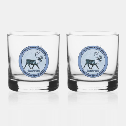 Santa's Ewn - 1e Polar Airlift Squadron Whisky Glas (Voorkant)