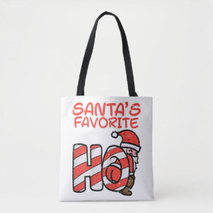 Santas Favoriet Grappig Ondeugend Volwassen Kerstm Draagtas