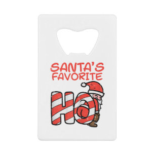 Santas Favoriet Grappig Ondeugend Volwassen Kerstm Kredietkaart Flessenopener