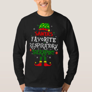 Santa's favoriete ademhalingstherapeut Funny Chris T-shirt